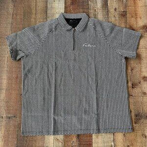 Asos oversized short sleeve textured polo shirt in gray with chest embroidery -X